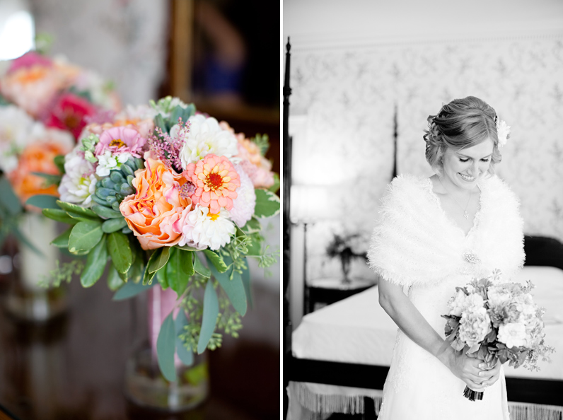 lyman estate wedding flowers and bride