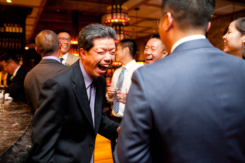 laughing guests at boston wedding