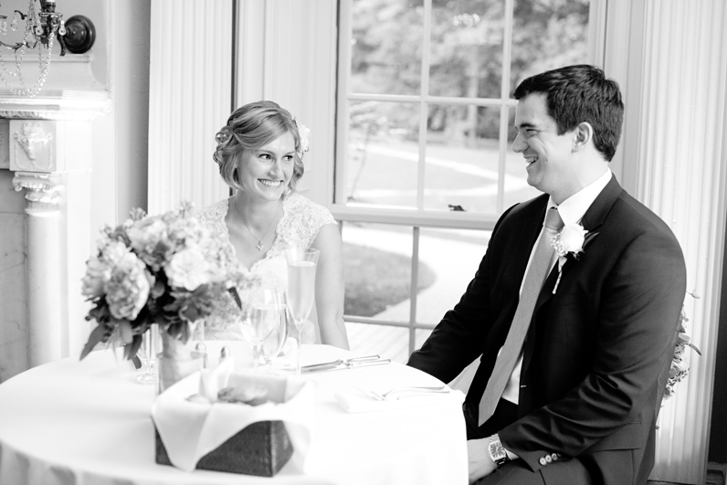 bride and groom at lyman estate reception
