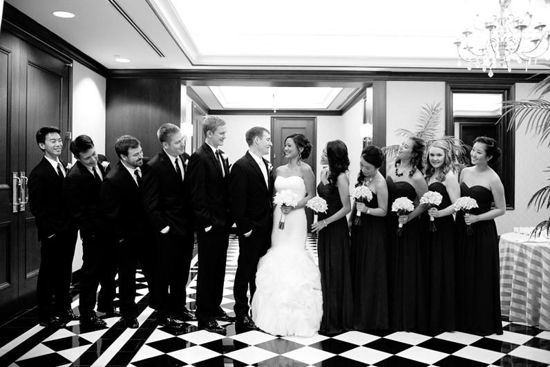 wedding party at the colonnade hotel