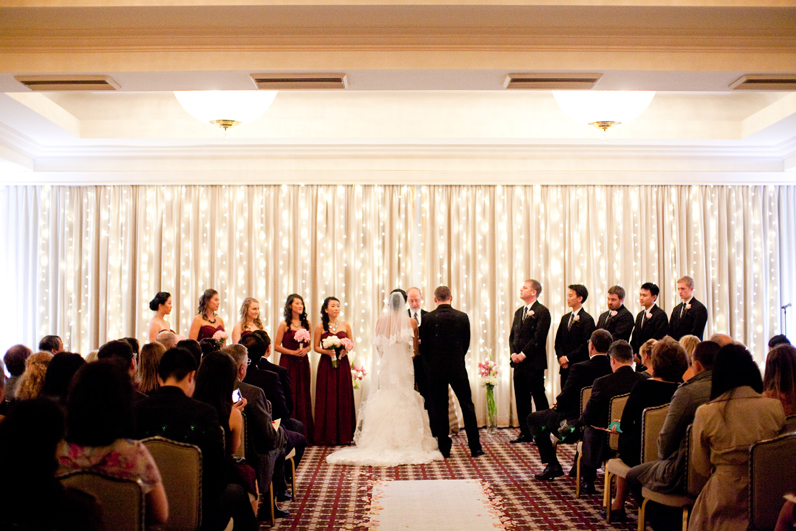 wedding ceremony at the boston colonnade hotel