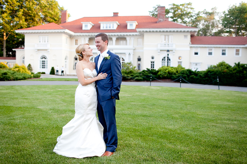 tupper manor wedding - bride and groom