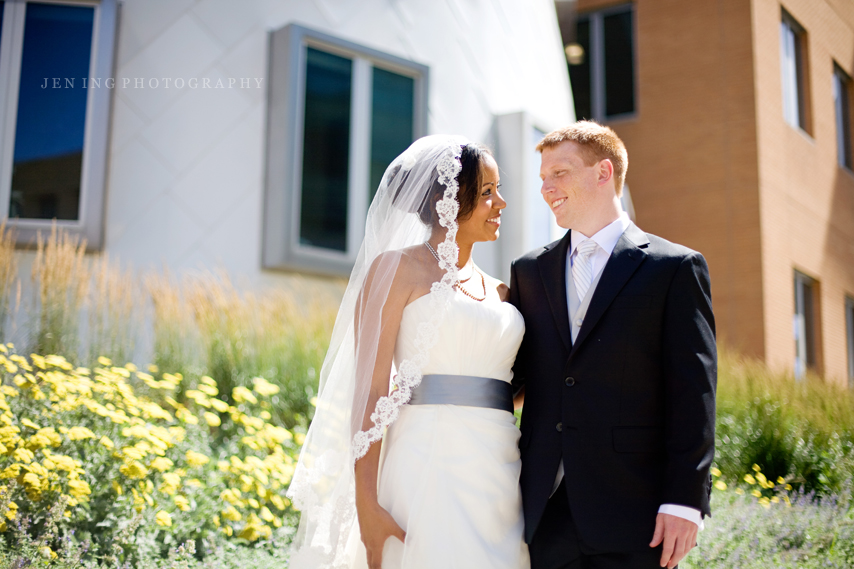 MIT Stata Center wedding photography in Cambridge, MA - bride and groom portrait