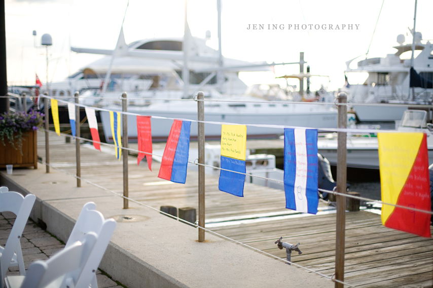 Newport, RI wedding photographer - yachting center flags