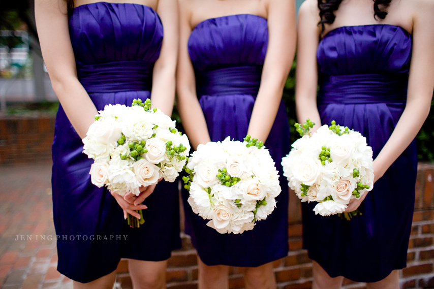 Cambridge wedding photography bridesmaids and bouquets