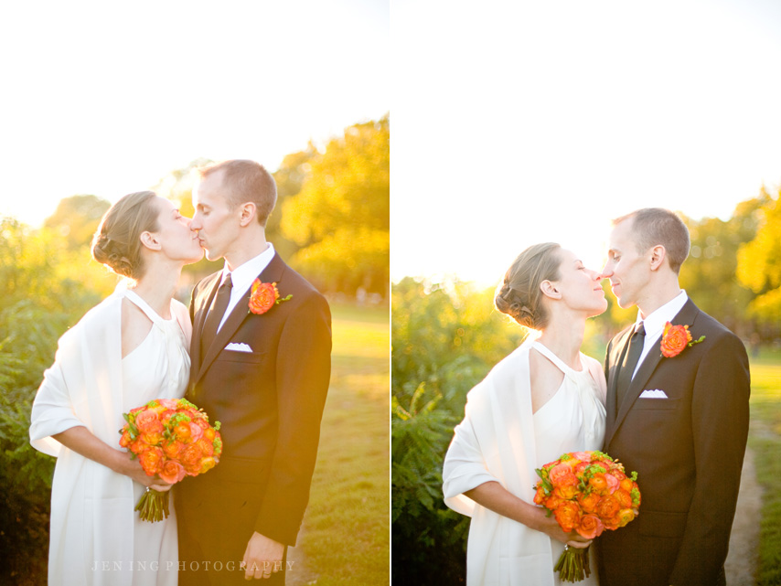 Cambridge MA wedding photography - bride and groom portraits in sun