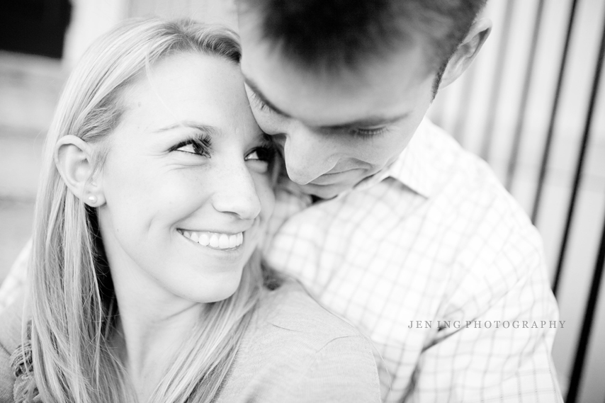 Fall Boston engagement session - Amy and Ted snuggling