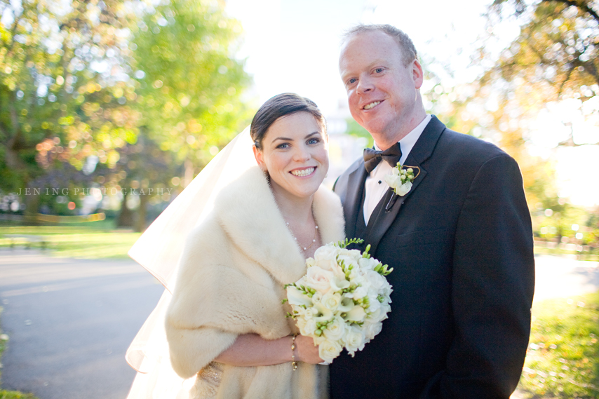 Boston Public Garden wedding photography - bride and groom