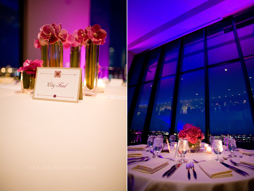 Boston State Room wedding photography - floral centerpieces