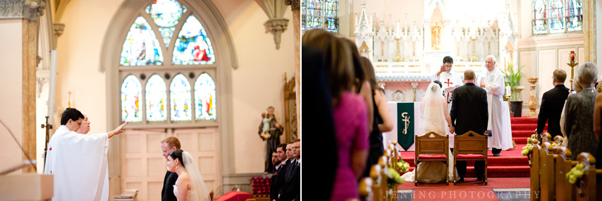 Catholic church wedding - bride and groom ceremony