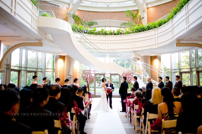 Boston Seaport Hotel wedding photography - ceremony in rotunda