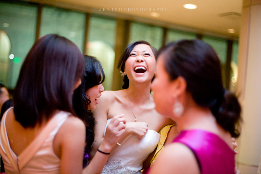Seaport Hotel wedding photography - bride laughing on dance floor