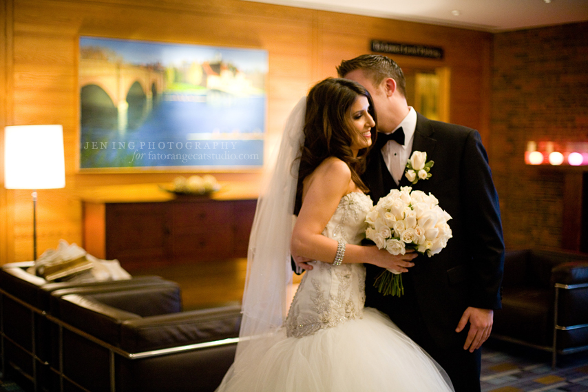Charles Hotel Wedding - bride and groom first look