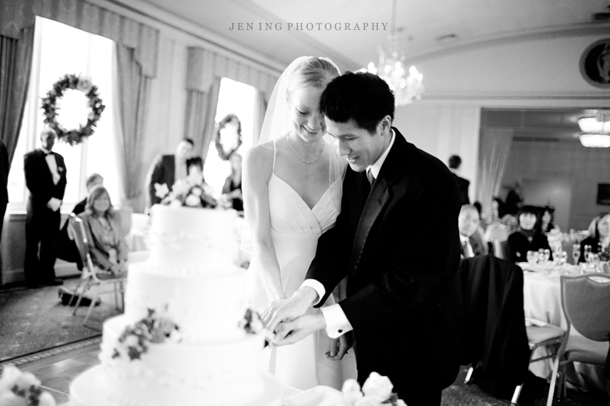 Boston wedding photography - cake cutting