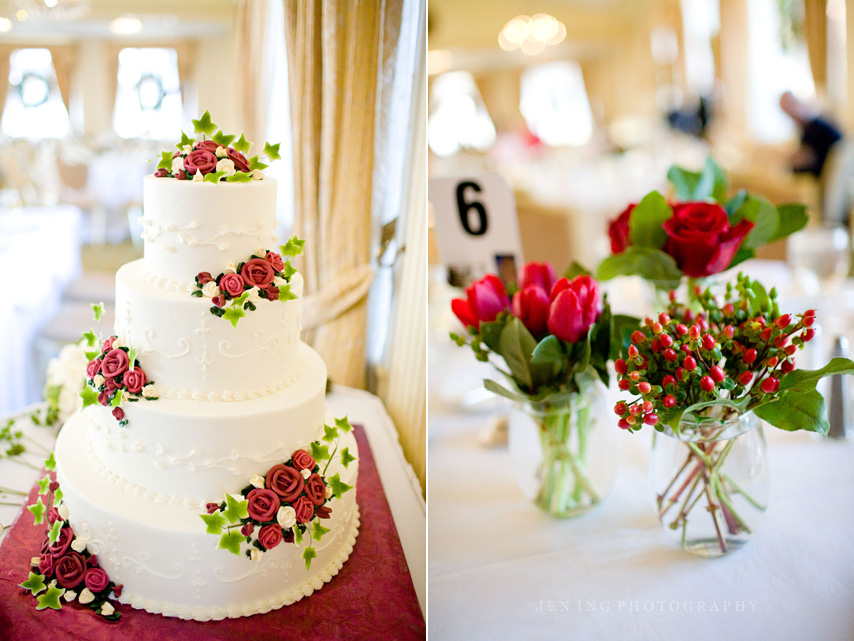 Omni Parker House wedding photography - cake and flowers