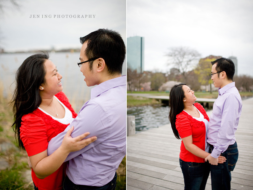 Spring engagement session in Boston, MA - sweet couple
