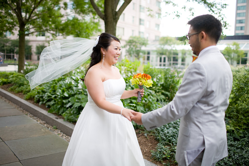 colonnade hotel wedding in boston back bay - bride and groom 