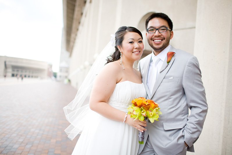 Boston wedding photography - bride and groom at Christian Science Church