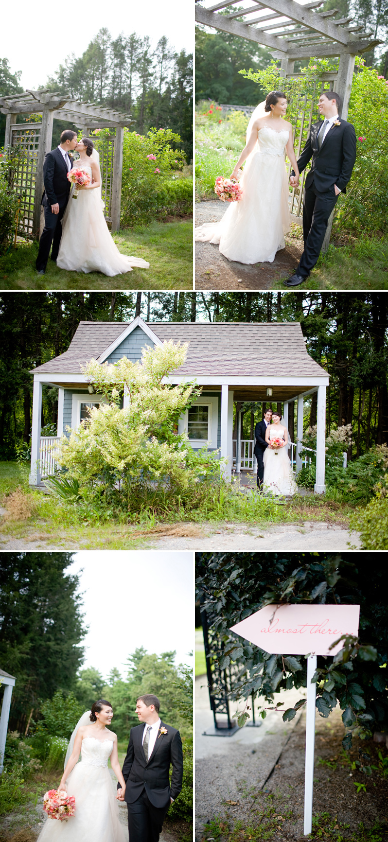 Garden wedding at Elm Bank - bride and groom portraits