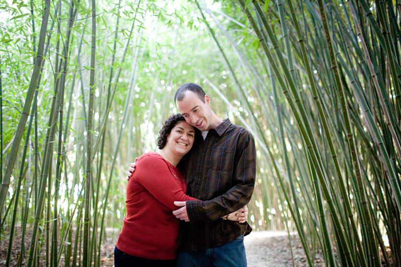 Bamboo forest engagement session in New Jersey