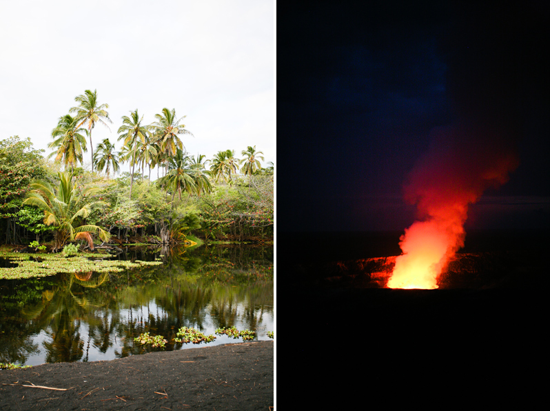 punalu'u beach and halema'uma'u crater big island photography