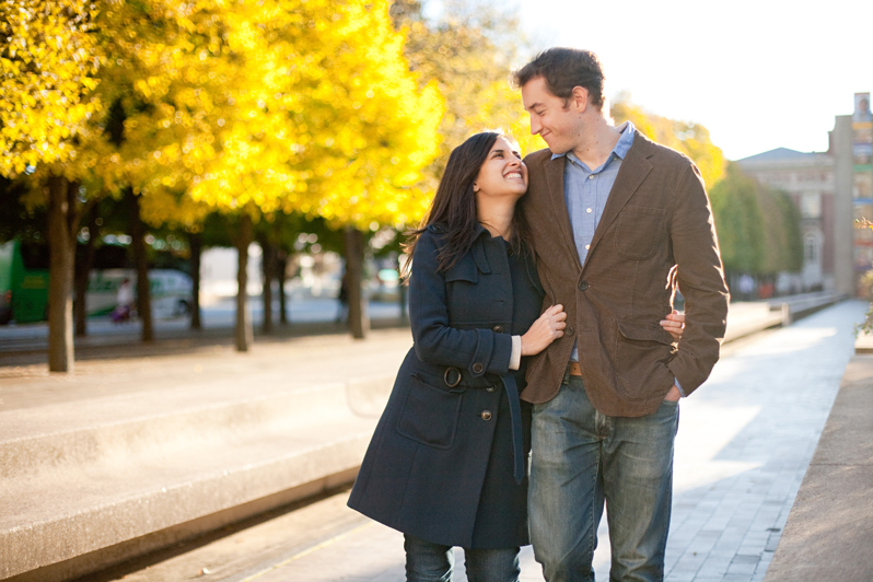 Boston fall engagement session - couple in Back Bay