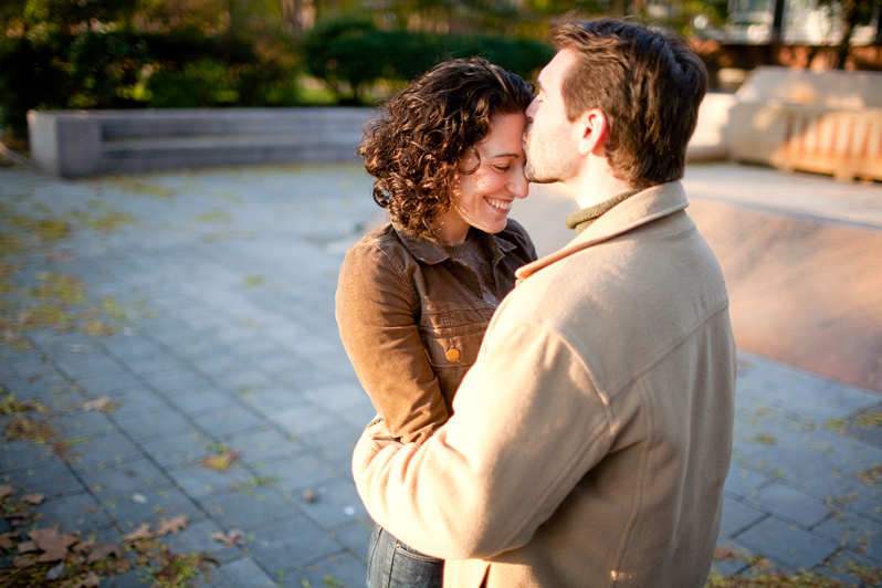Fall engagement session in Harvard Square, Cambridge 