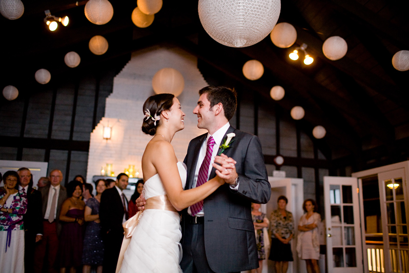 New England wedding at Manchester bath and tennis club - first dance
