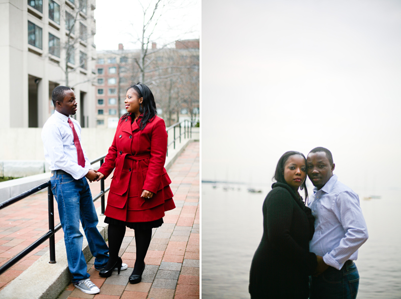 Winter engagement session in boston
