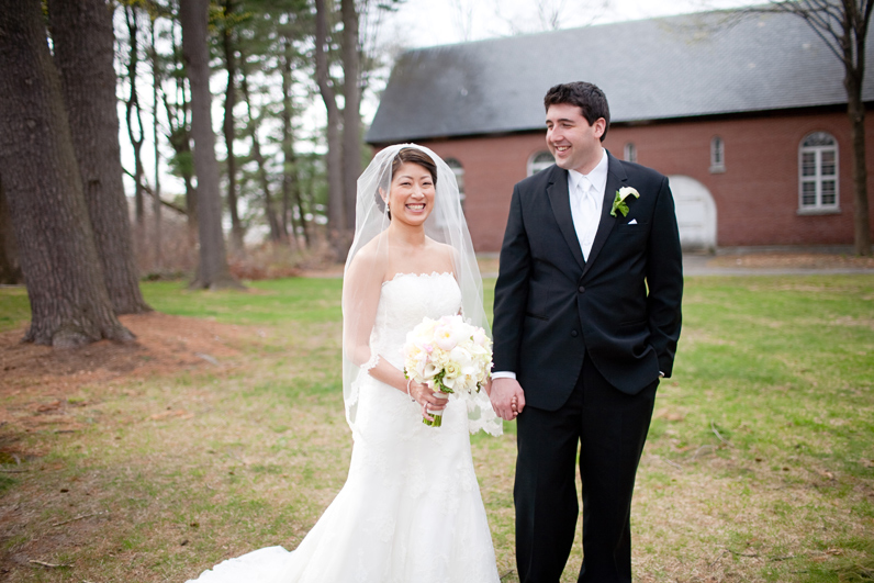 Boston wedding - first look bride and groom