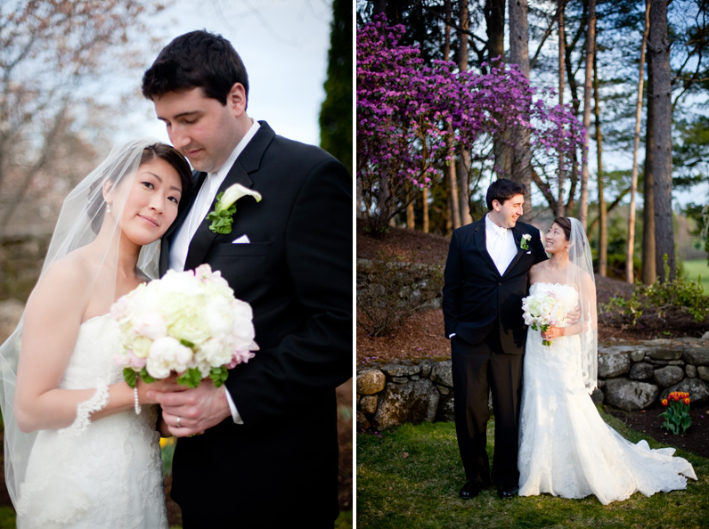 intimate boston spring wedding - bride and groom