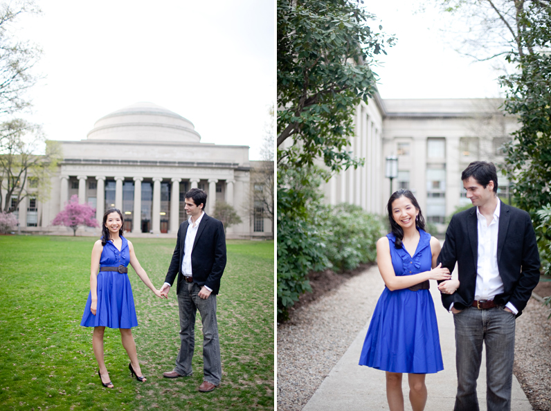 cambridge engagement session at MIT - couple smiling