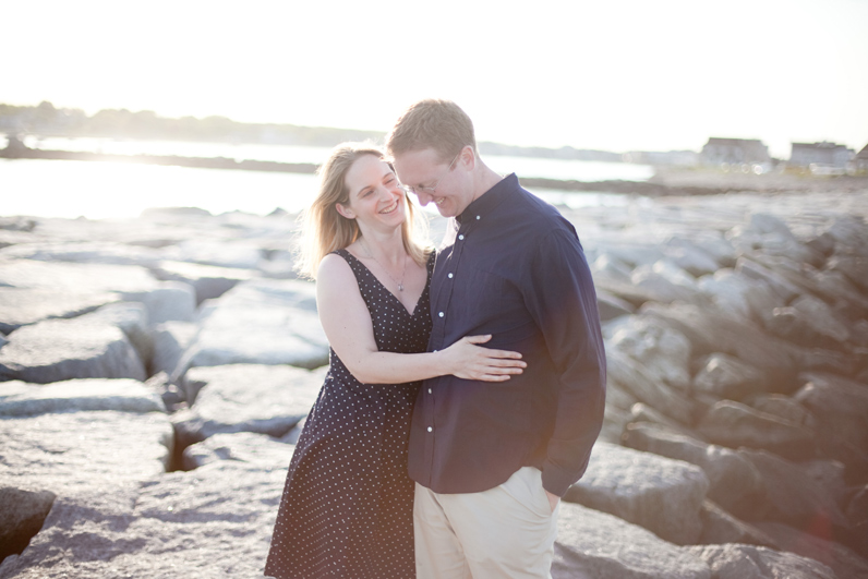 beach engagement session in scituate, massachusetts