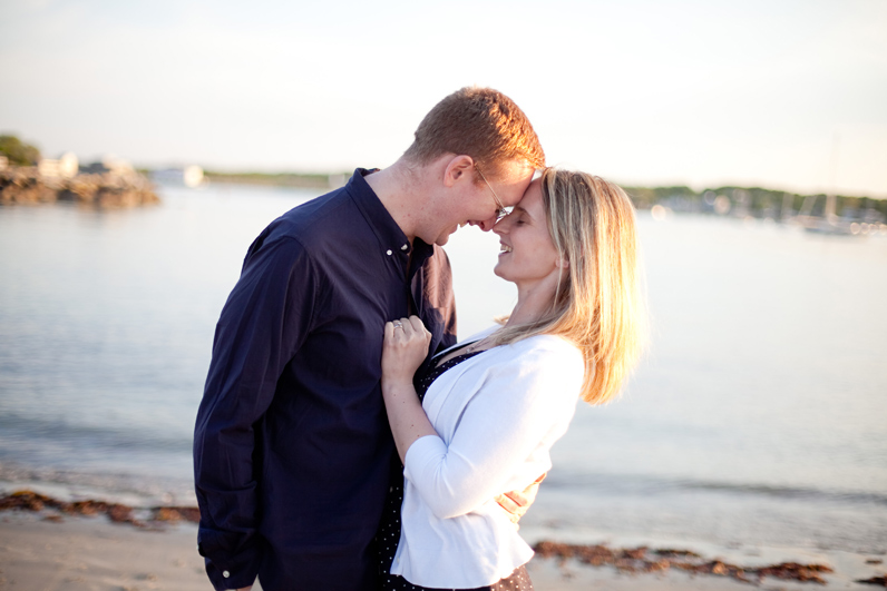 beach engagement session in scituate, ma