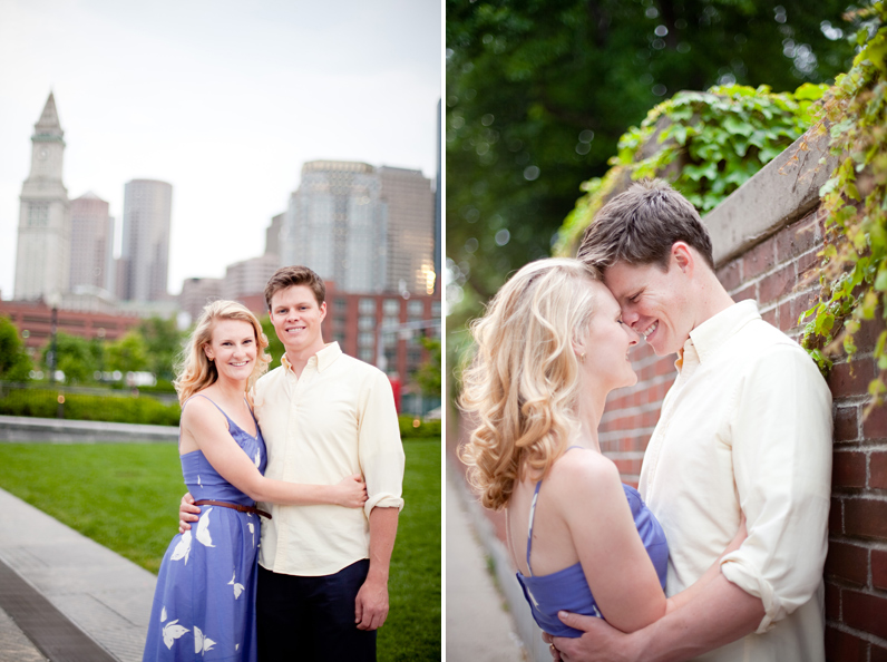 spring engagement session in boston
