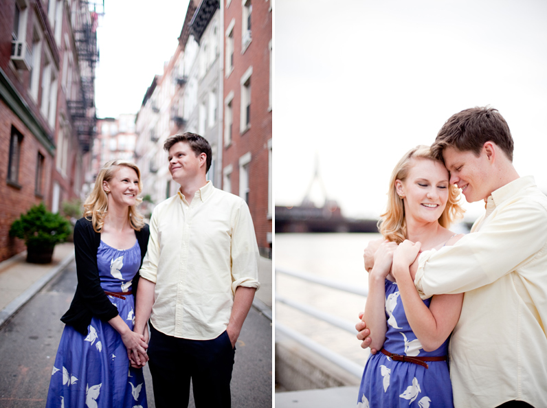 north end engagement session in boston