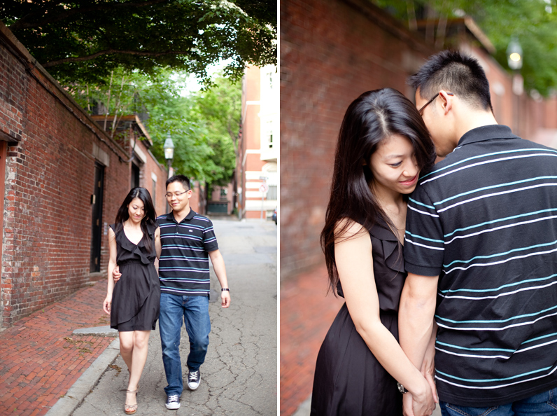 beacon hill engagement session in boston