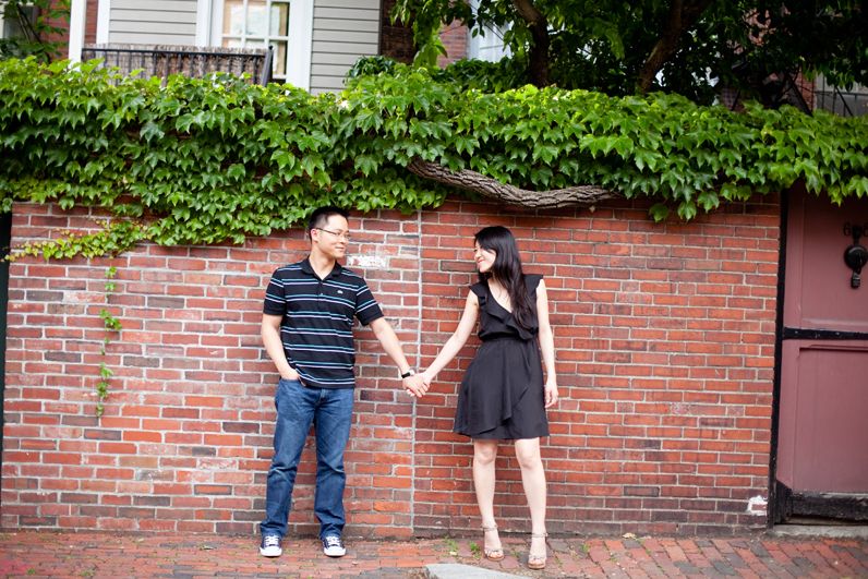 beacon hill red brick engagement