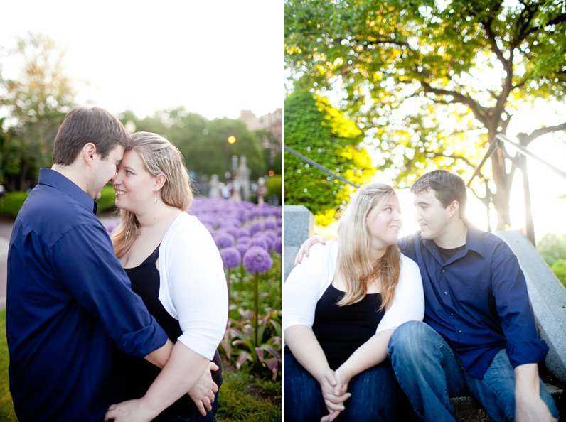 engagement session at the boston public garden