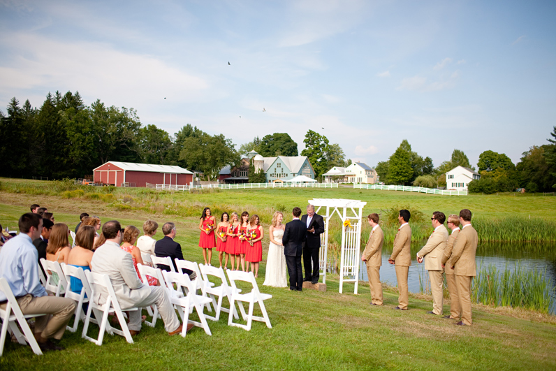 Bramble Hill farm wedding ceremony