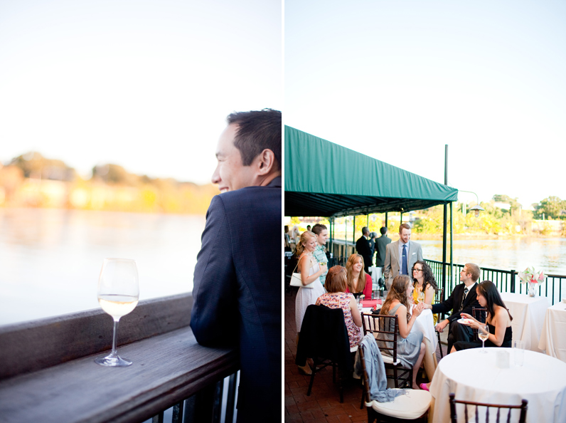 waterman grille wedding cocktail hour on the river