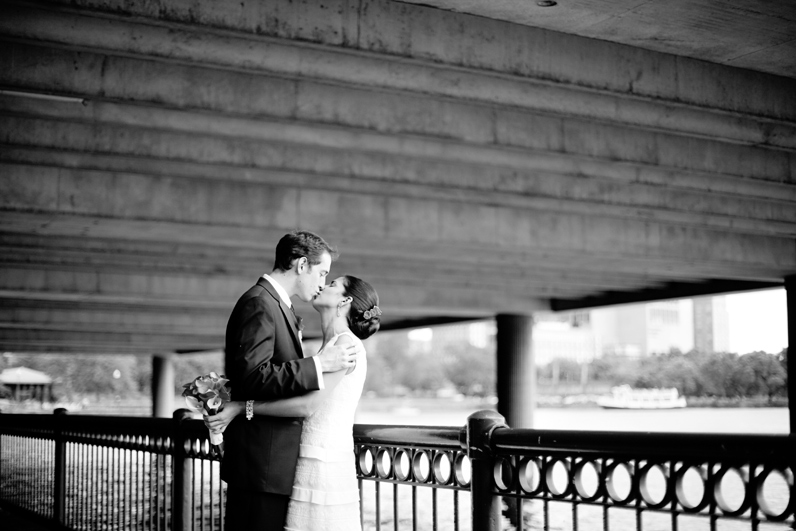 bride and groom in boston