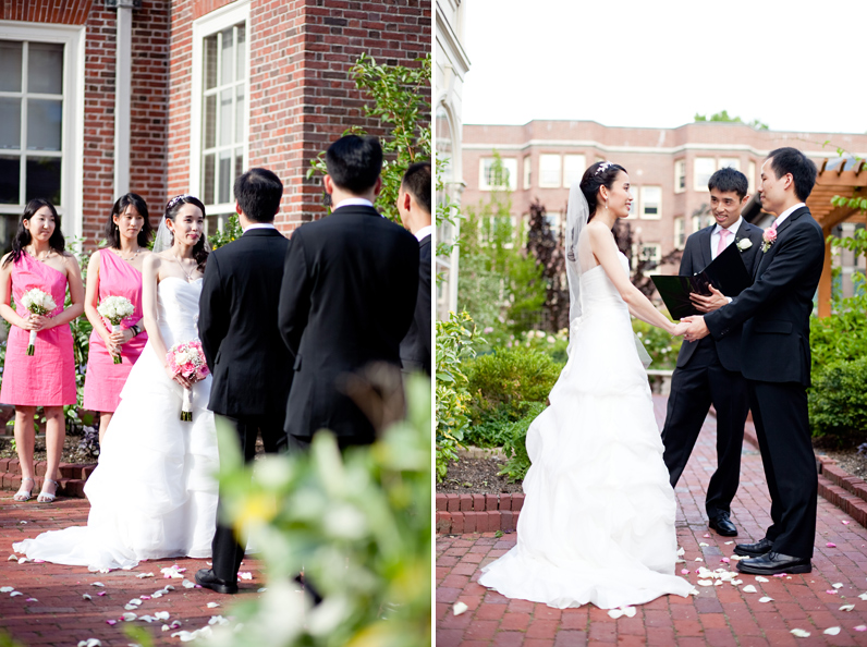 spring wedding ceremony at harvard faculty club