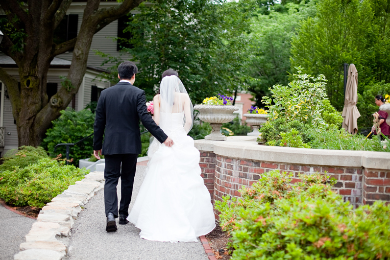 bride and groom quiet moment - massachusetts wedding