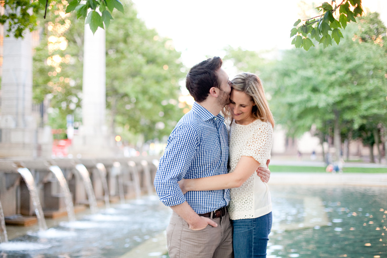 summer engagement session in copley square, boston