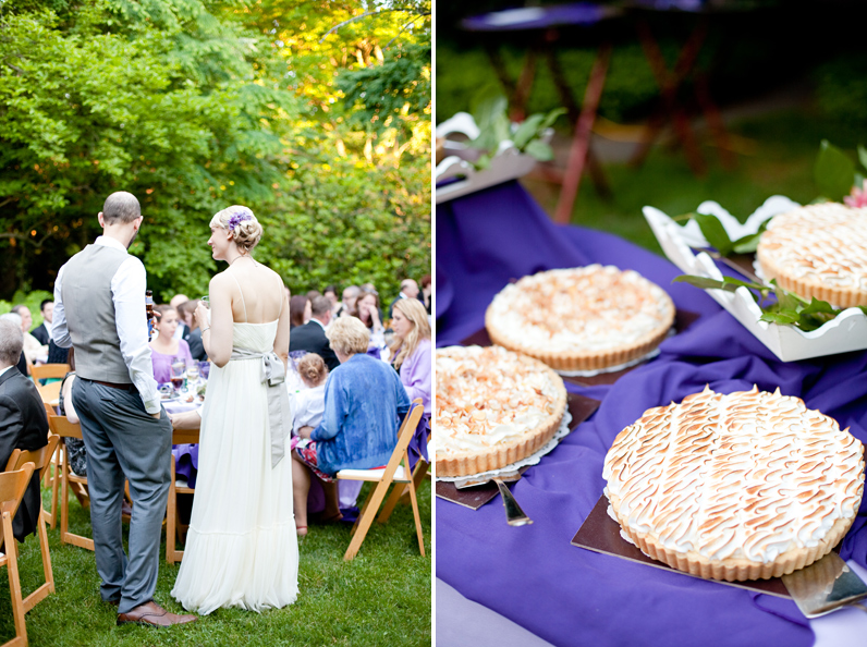 summer garden wedding - dessert pies