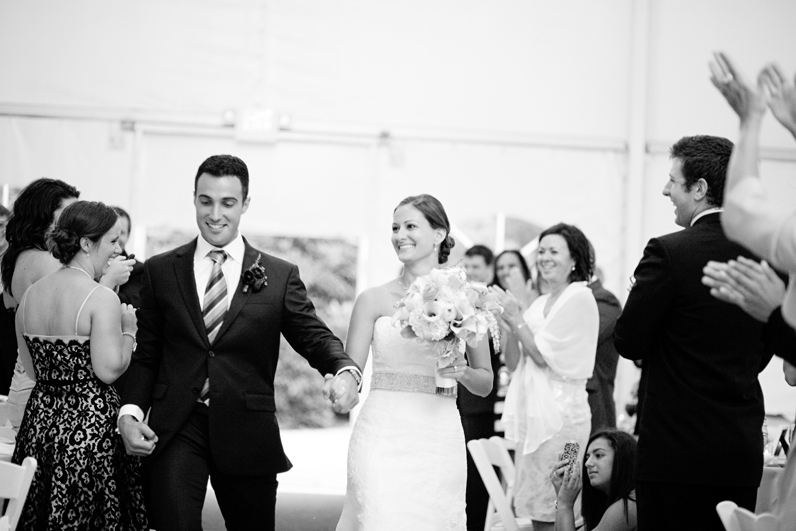 boston fall wedding - bride and groom entrance