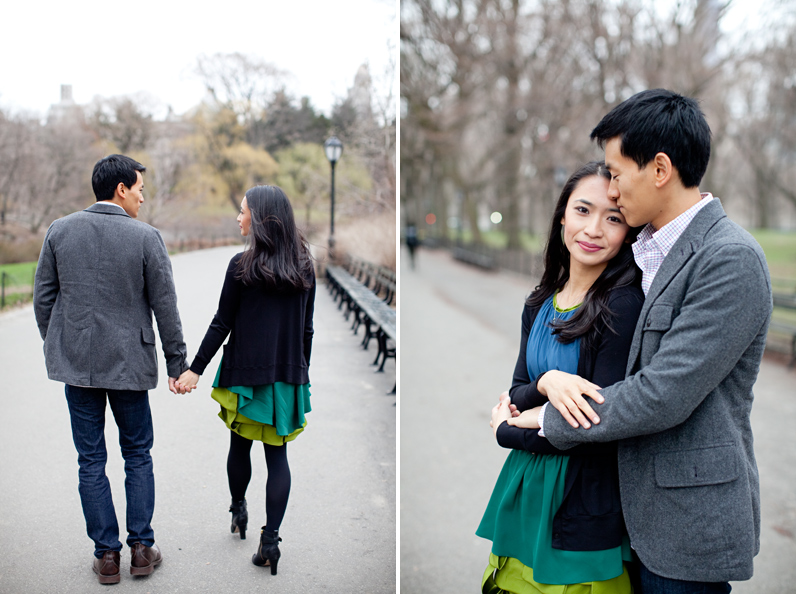 new york engagement in central park