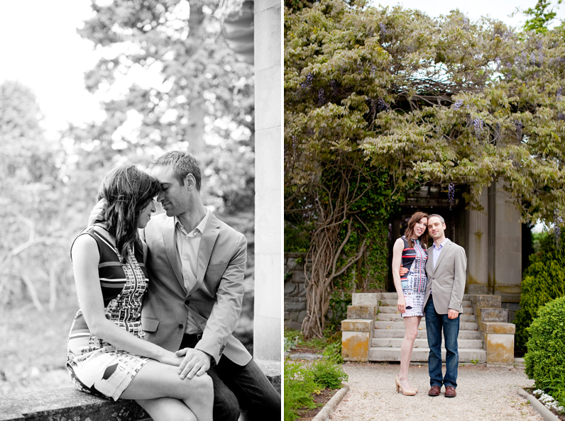 italian garden engagement session in ct