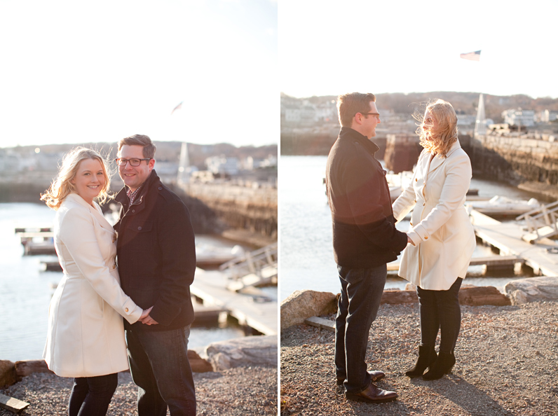 rockport sunset engagement session in ma